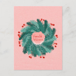 チェコクリスマスリースはがき ポストカード