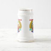 チェコスロバキアの春休みの1980年のマグ ビールジョッキ (中央)