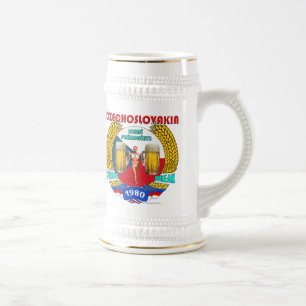 チェコスロバキアの春休みの1980年のマグ ビールジョッキ