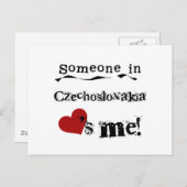 チェコスロバキアの誰かが私を愛してる ポストカード (正面/裏面)