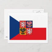 チェコスロバキアフラッグCOAポストカード ポストカード (正面/裏面)
