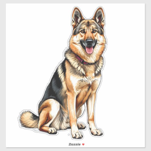チェコスロバキアン・ウルフドッグの元気な犬 シール (シート)