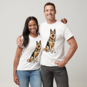 チェコスロバキアン・ウルフドッグの元気な犬 Tシャツ (ユニセックス)