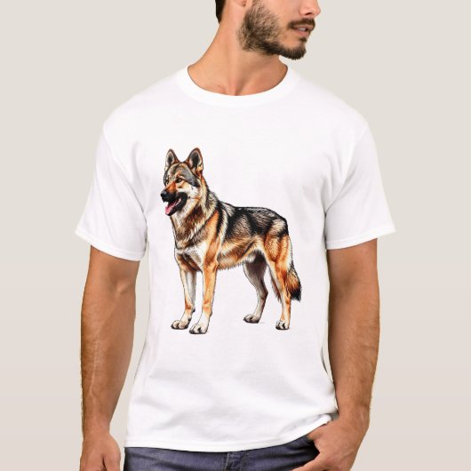 チェコスロバキアン・ウルフドッグ Tシャツ (正面)