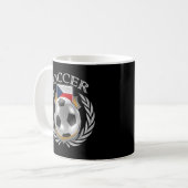 チェコスロバキア共和国のサッカー2016ファンのギア コーヒーマグカップ (正面左)