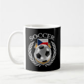 チェコスロバキア共和国のサッカー2016ファンのギア コーヒーマグカップ (左)
