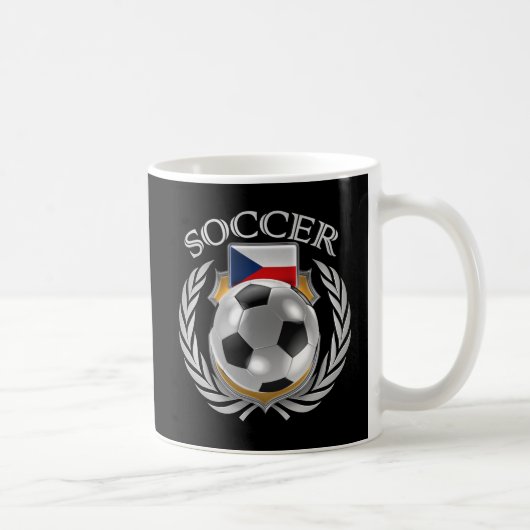 チェコスロバキア共和国のサッカー2016ファンのギア コーヒーマグカップ (右)