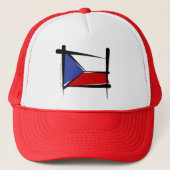 チェコスロバキア共和国のブラシの旗 キャップ (正面)