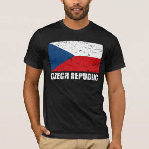 チェコスロバキア共和国のヴィンテージの旗 Tシャツ