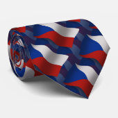 チェコスロバキア共和国の振る旗 ネクタイ (ロール)