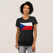 チェコスロバキア共和国の旗のTシャツ Tシャツ (正面フル)