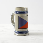 チェコスロバキア共和国の旗 ビールジョッキ (正面左)