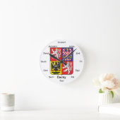 チェコスロバキア共和国の柱時計 ラウンド壁時計 (ホーム)