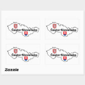 チェコスロバキア共和国 長方形シール (シート)