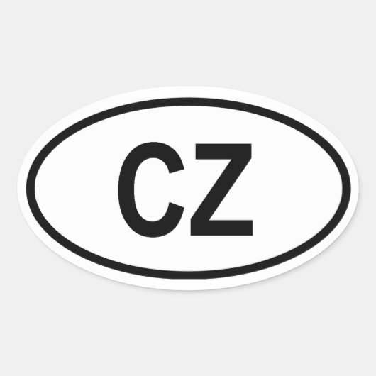 チェコスロバキア共和国"CZ " 楕円形シール (正面)