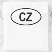 チェコスロバキア共和国"CZ " 楕円形シール (バッグ)