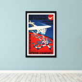 チェコスロバキア航空輸送 – L キャンバスプリント (インサイチュ (ウッドフロア))