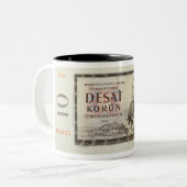 チェコスロバキア10 Korunの銀行券のマグ ツートーンマグカップ (正面左)