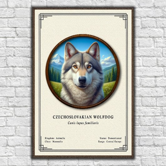 チェコスロバキア・ウルフドッグ動物学シリーズ ポスター