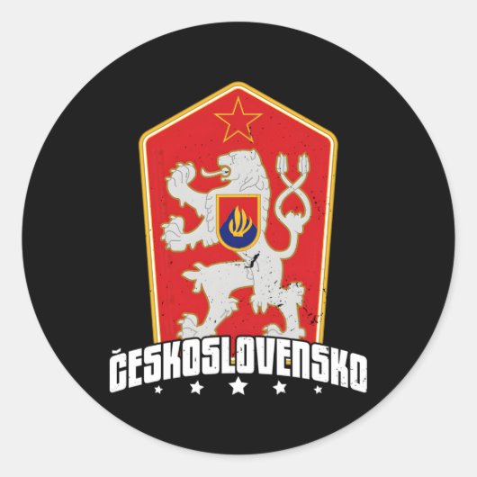 チェコスロバキアCzech Slovak Central Europe Commni ラウンドシール (正面)