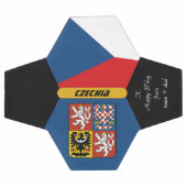 チェコパーソナライズされた国旗とフォトサッカーボール サッカーボール (フラット)