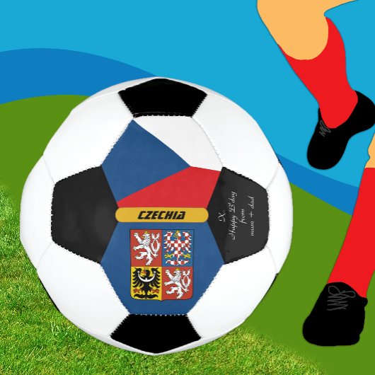 チェコパーソナライズされた国旗とフォトサッカーボール サッカーボール