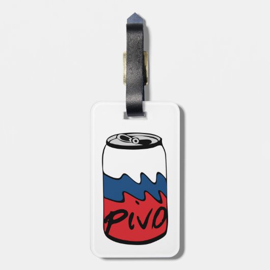 チェコビール(Pivo) ラゲッジタグ (裏面縦)