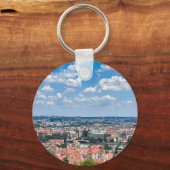 チェコプラハ。息をのむようなビューケースマット キーホルダー (正面)