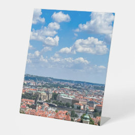 チェコプラハ。息をのむようなビューケースマット 台座サイン