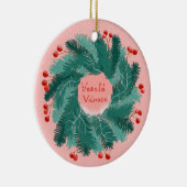 チェコメリークリスマスリースオーナメント セラミックオーナメント (右)