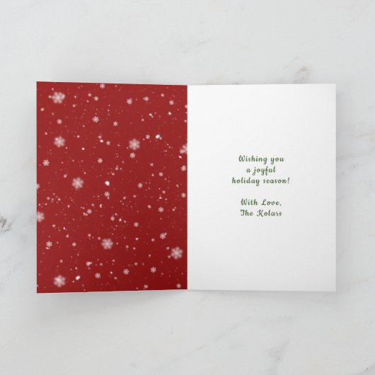 チェコメリークリスマスヴェゼレ・ヴァノスカスタム シーズンカード (内部)