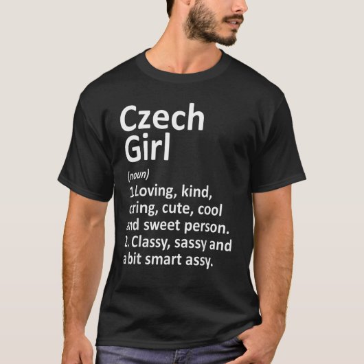 チェコ人の女性 チェコ 国のルーツ 出自 Tシャツ (正面)