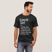 チェコ人の女性 チェコ 国のルーツ 出自 Tシャツ (正面フル)