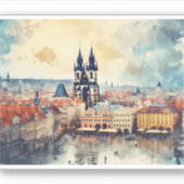 チェコ共和国でのプラハの夜 シール (正面)