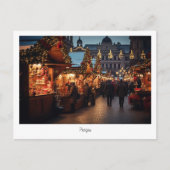 チェコ共和国のプラハのクリスマスナイト ポストカード (正面)