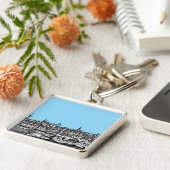 チェコ共和国のプラハの中世の首都 キーホルダー (側面)