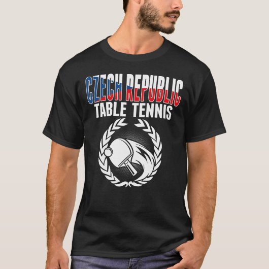 チェコ共和国の卓球チェコピンポンスポー Tシャツ (正面)