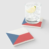 チェコ共和国の国旗 ストーンコースター (横)