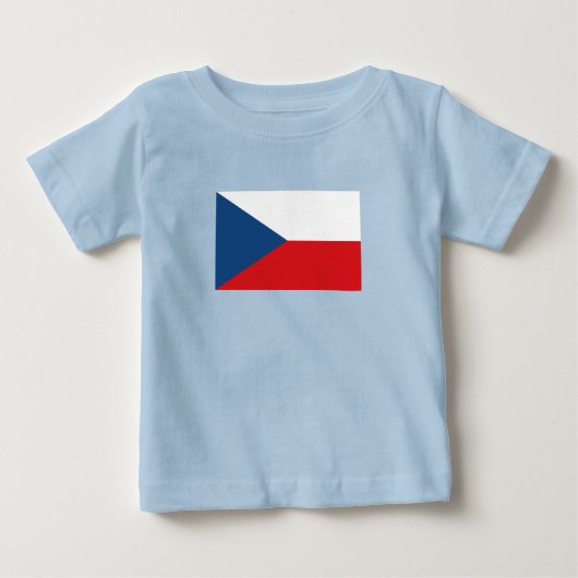 チェコ共和国の国旗 ベビーTシャツ (正面)