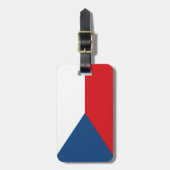 チェコ共和国の国旗 ラゲッジタグ (正面縦)