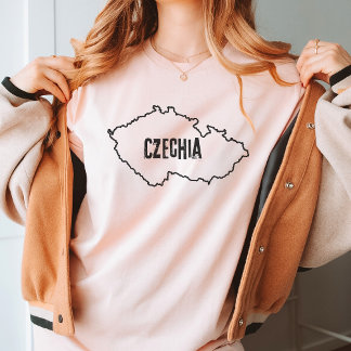 チェコ共和国の地図の概要 Tシャツ