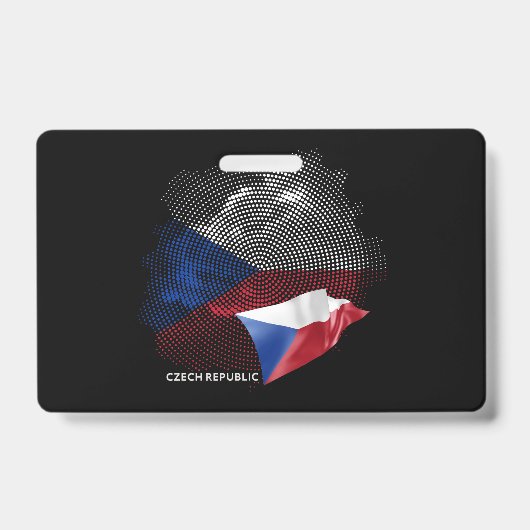 チェコ共和国の旗 バッジ (正面)