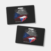 チェコ共和国の旗 バッジ (正面＆裏面)