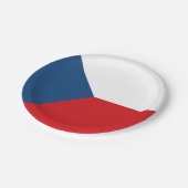 チェコ共和国の旗 ペーパープレート (アングル)
