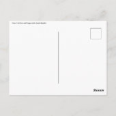 チェコ共和国の旧市街とプラハ城の眺め ポストカード (裏面)