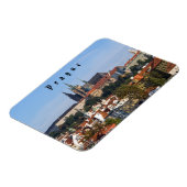 チェコ共和国の旧市街とプラハ城の眺め マグネット (左側)