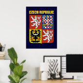 チェコ共和国の紋章 ポスター (ホームオフィス)