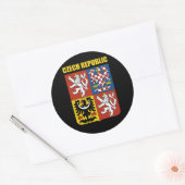 チェコ共和国の紋章 ラウンドシール (封筒)