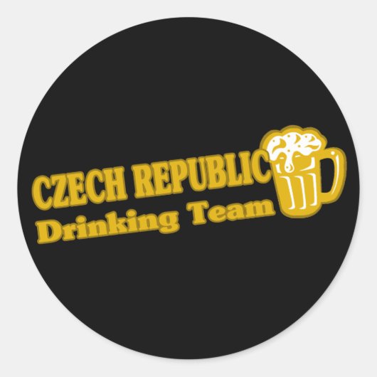 チェコ共和国の飲みチーム ラウンドシール (正面)