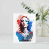 チェコ共和国はがき – ポートレート抽象芸術 ポストカード (スタンド正面)